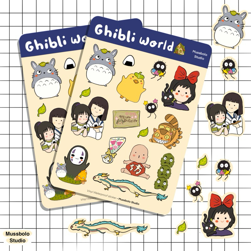 

Ghibli sticker set kisscut | my neighbor totoro | kiki delivery service | studio ghibli