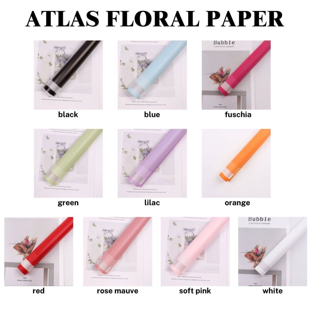 

[5 LEMBAR] Flower Wrapping Paper List Pastel Transparant Cellophane Waterproof Kertas Buket Florist