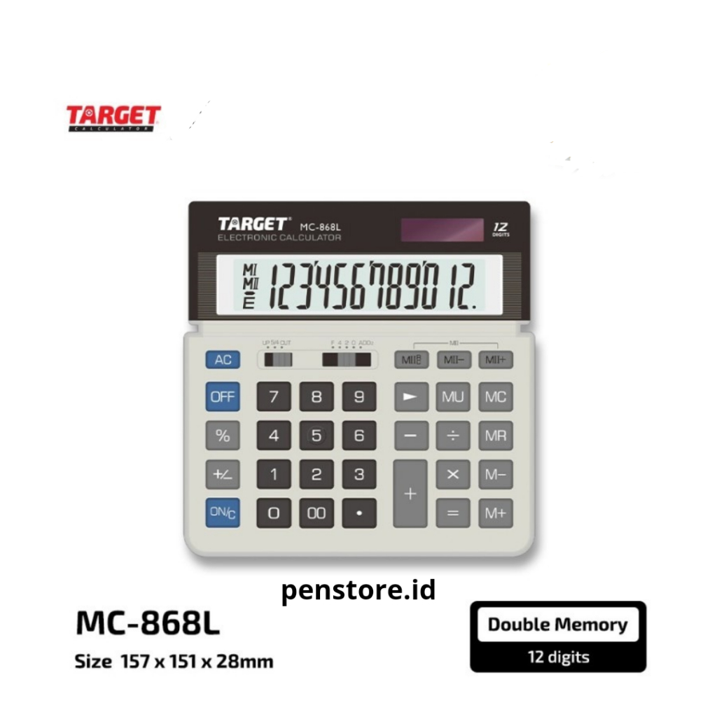 

(pcs) Calculator Target MC-868 12 dgt - Original Kuat dan Berkualitas