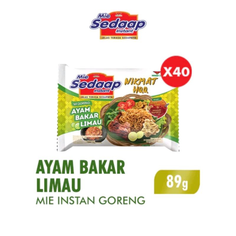

Sedaap Mie Goreng AYAM BAKAR LIMAU 89 gr x40