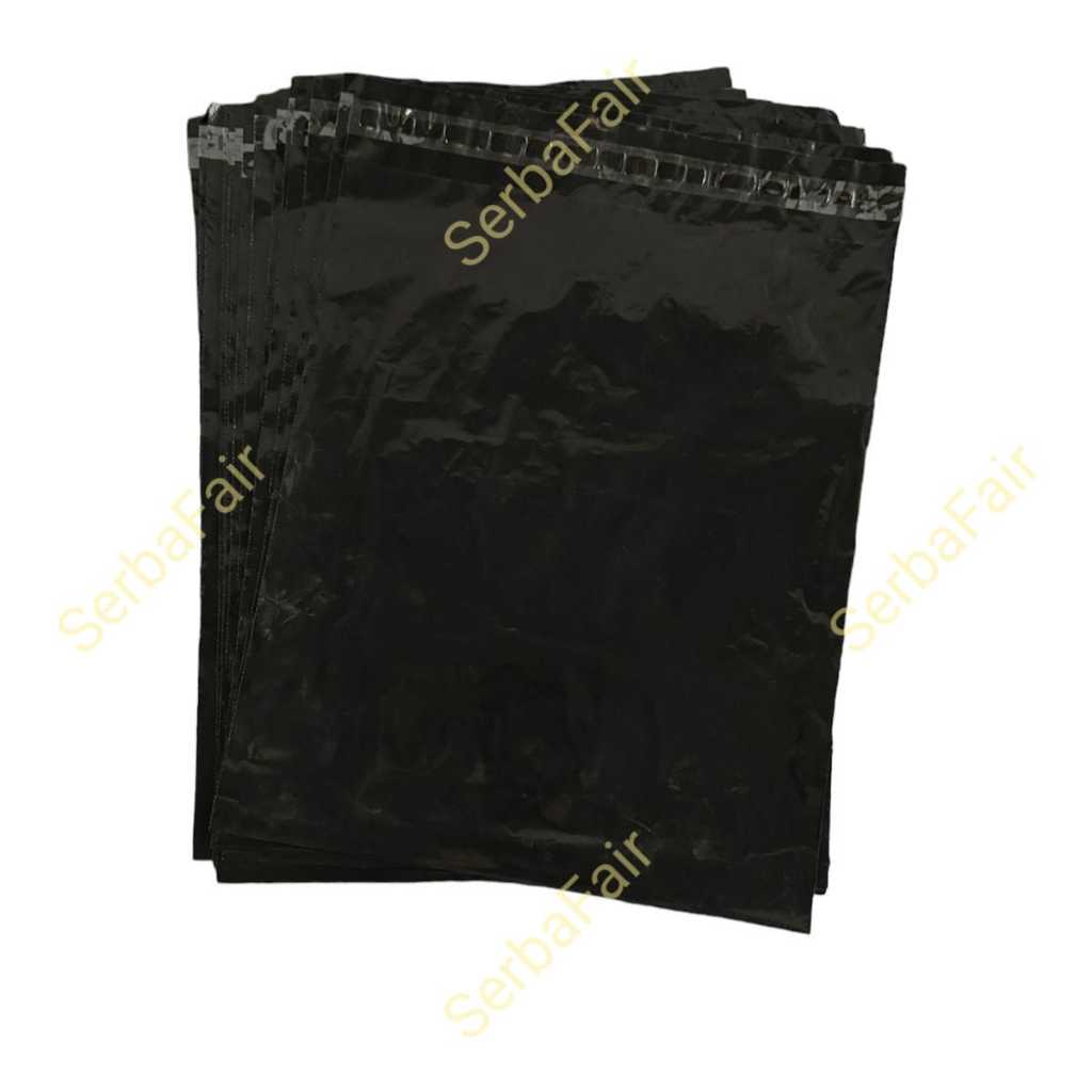 

RB POLYMAILER SF HITAM 50x60 / Poly Amplop Lem Seal Black Color GLOSSY BEST DEAL / ISI 100 LEMBAR