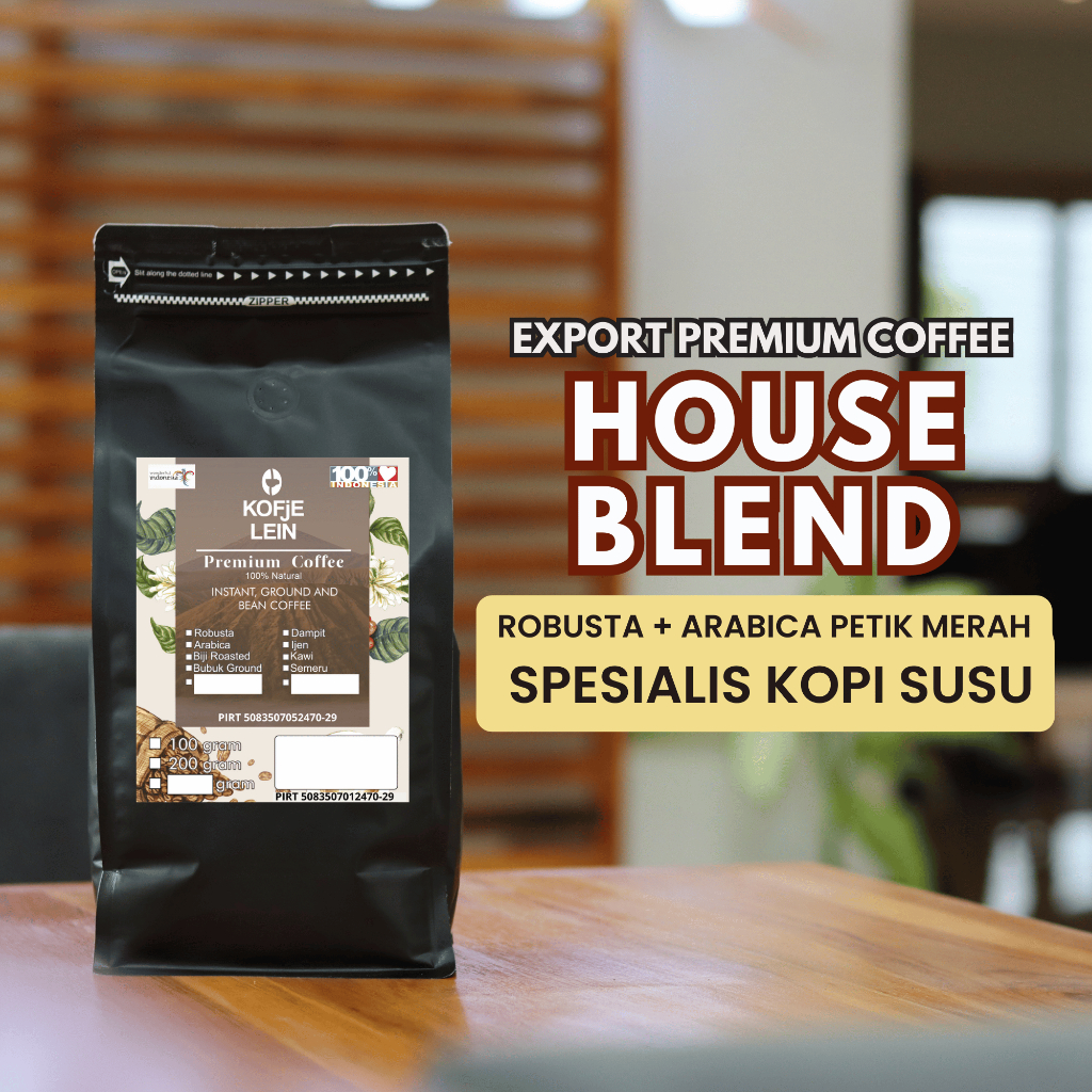 

KOFJE LEIN Kopi Bubuk Premium Signature Arabica Coffee l Varian Robusta Arabika House Blend