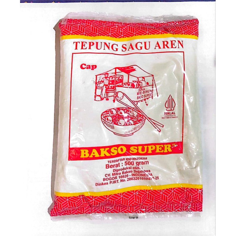 

TEPUNG SAGU AREN, CAP BAKSO SUPER 2 X 500 GR