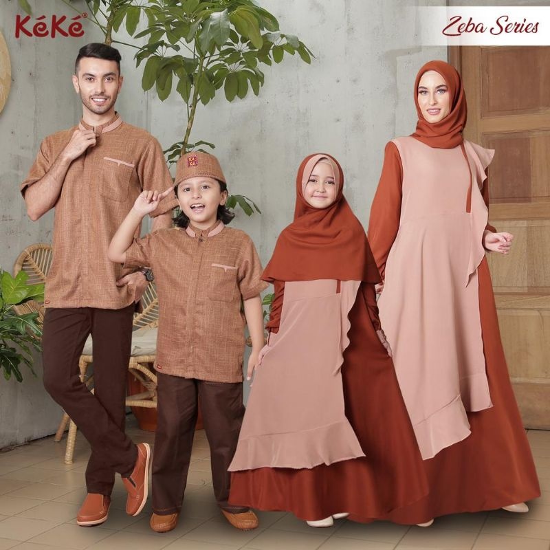 ZEBA SERIES GMSRK MAROON ORANGE GAMIS ANAK BUSANA MUSLIM BY KEKE BUSANA HARGA MURAH MERIAH DISKON PR