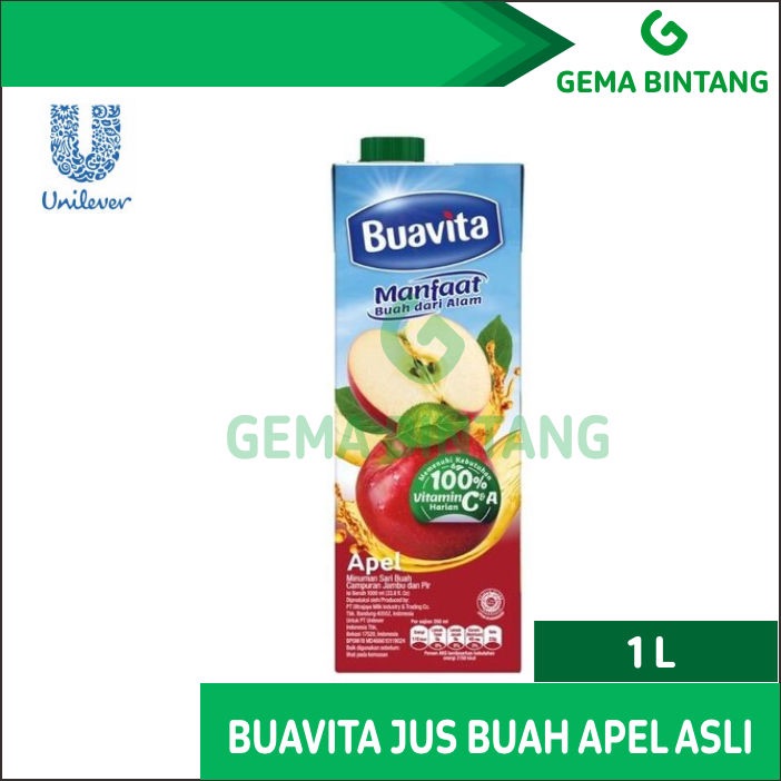 

Buavita Jus Buah Asli Apel 1000Ml -Vitamin A, Juice Apple, Apple Juice