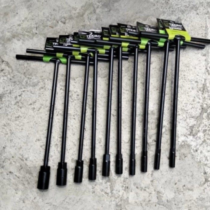 TEKIRO Kunci T 14mm Hitam Kunci Sok T Sock Shock 14 mm Socket Panjang