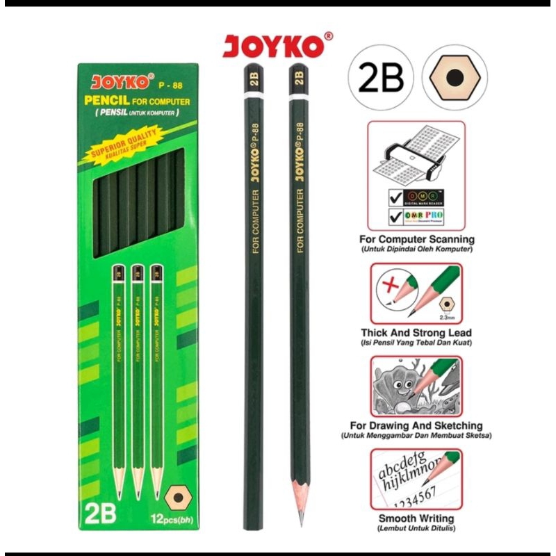 

Pensil Joyko P-88 2B 1 Box isi 12pcs