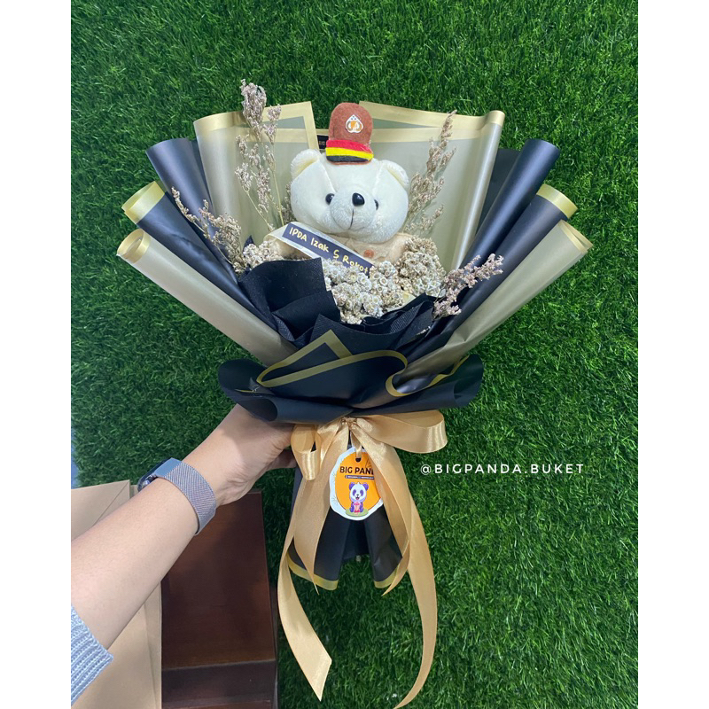 [RUSTIC PROFESI] BUKET BONEKA POLISI | BUKET BONEKA PROFESI | BUKET BONEKA PASKIBRAKA | BUKET BONEKA