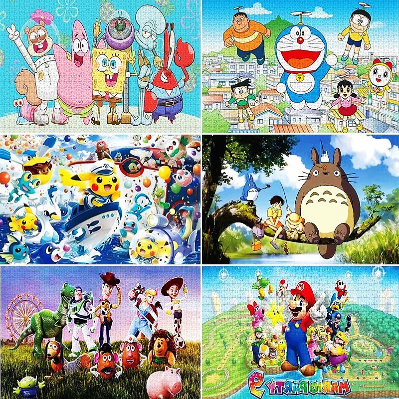 Puzzle Jigsaw Anime 1000 Pcs Puzzle Jigsaw Ukuran Besar / One Piece /Ultraman/Naruto/Detektif Conan