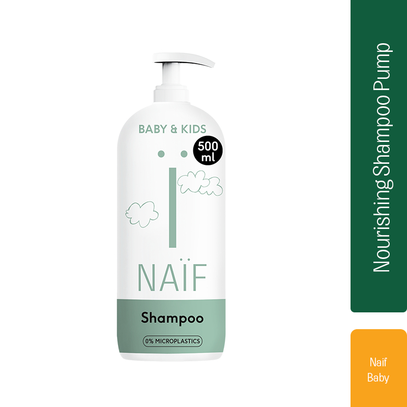 NAIF BABY - Nourishing Shampoo Pump 500ml - AP071 / Shampoo bayi no SLS / Shampoo bayi Botol Pump