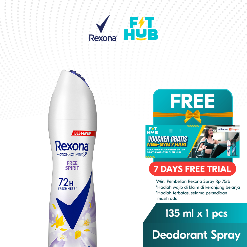 Rexona Antiperspirant DEODORANT SPRAY Free Spirit 135ml - Rexona Antiperspirant Aerosol