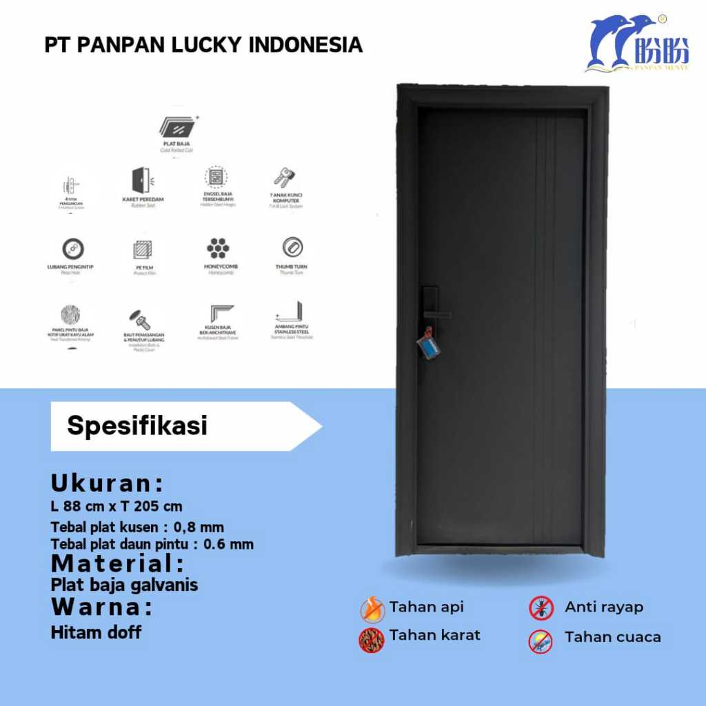 PINTU BAJA PANPAN/ PINTU BAJA SINGLE/PINTU KAMAR/PINTU UTAMA