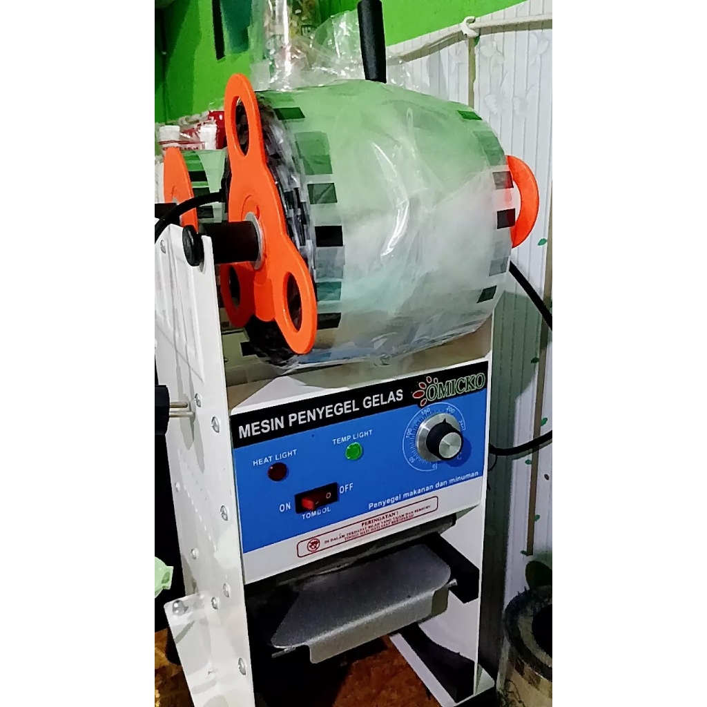 RB OMICKO C-39 Mesin Cup Sealer semua ukuran AQUA GELAS 10 , 12 , 14 , 16 , 18 , 22 , 24 OZ + Lid