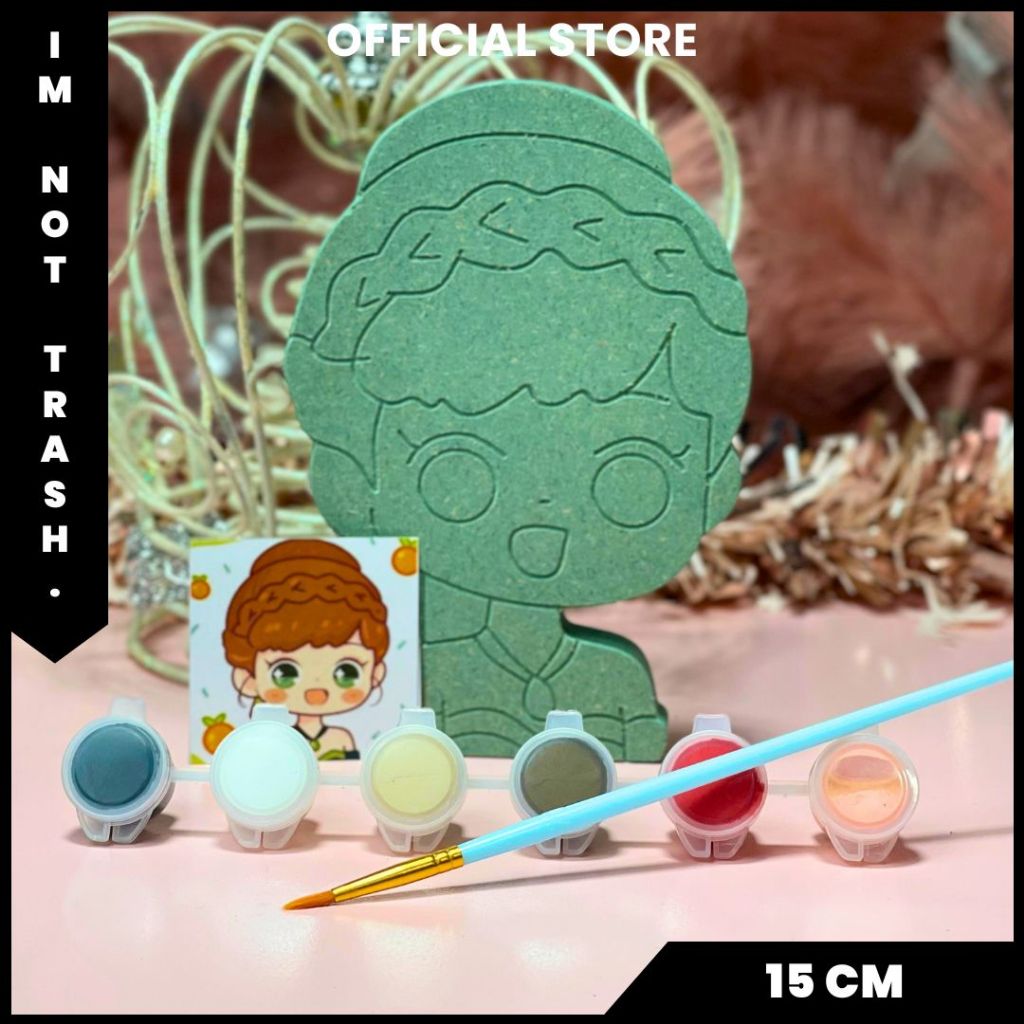 

IMNOTTRASH | MAINAN SET ANAK DIY CAT KUAS | KADO ULANG TAHUN MURAH | PAINTING GAMBAR | ANNA | 15 CM