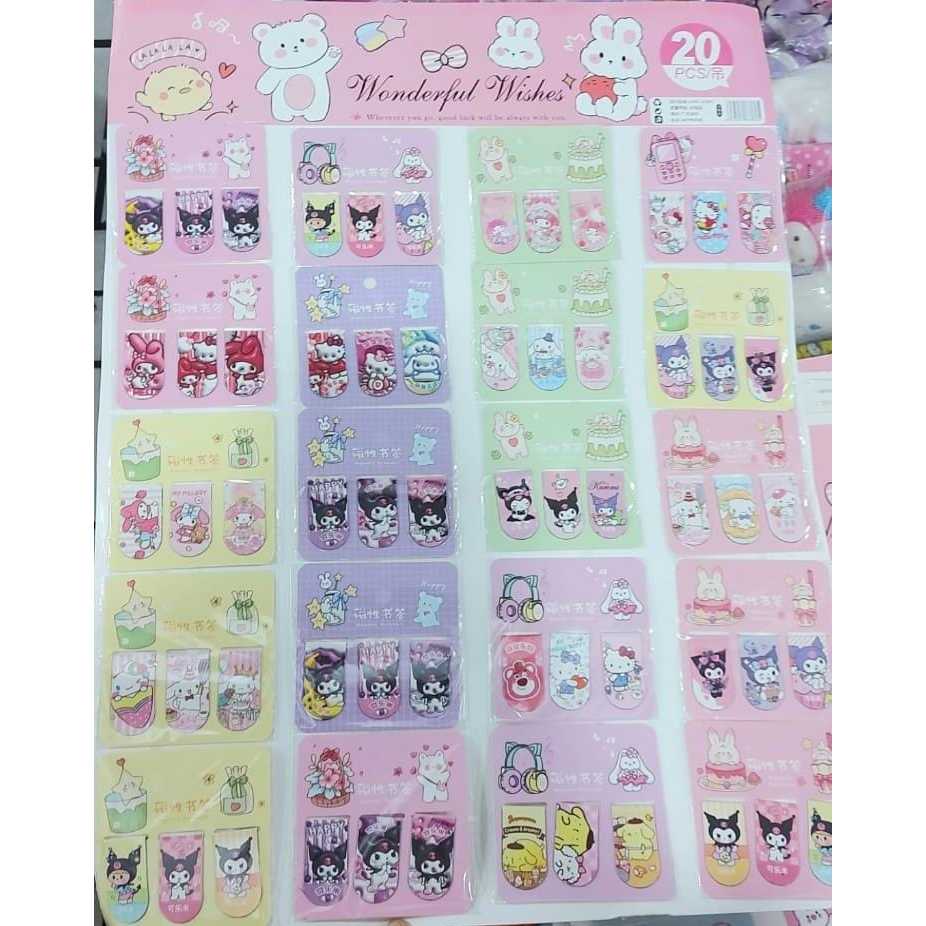 

Promo { ISI 60 PCS} GROSIR PEMBATAS BUKU MAGNET SANRIO / BOOKMARK SANRIO MAGNET / PEMBATAS BUKU