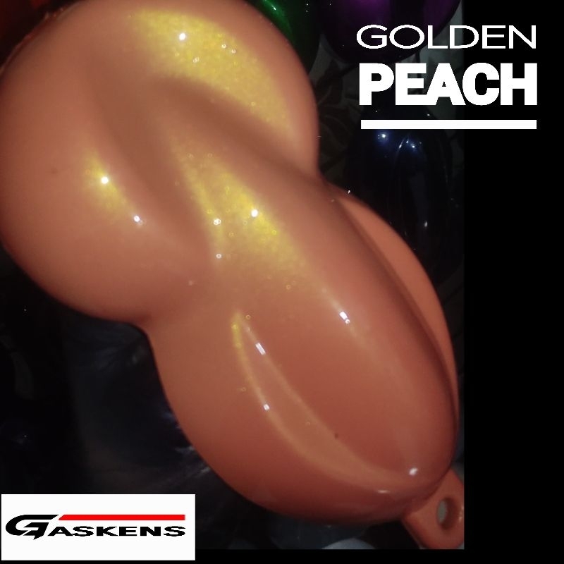 Cat Duco Orange Pastel Effect Gold / Golden Peach Paket 400ml ( Cat dasar 200ml + pearl Gold 200ml )