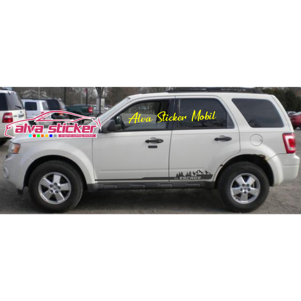 sticker escape stiker list body mobil ford escape stiker motif gunung sepasang kanan kiri