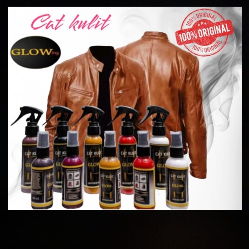 Cat Tas Sepatu Jaket Kulit GLOWING Warna Hitam Coklat Repaint