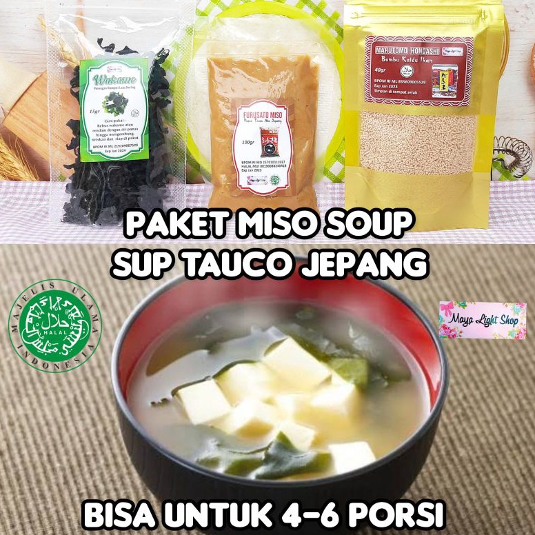

Limited Product Paket Hemat Miso Soup Miso Dashi Wakame sup rumput laut sup tauco jepang kaldu ikan tauco jepang wakame seaweed soup meyouk dashi sup tahu ikan