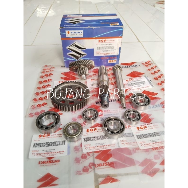 GIGI RASIO GARDAN PLUS BEARING SET SUZUKI NEX 110 KARBU NEX 110 FI INJEKSI LETS ADRES ASLI SGP HIGH 