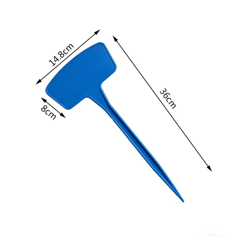 Blue Tag Besar PVC Plastik Label Nama Tanaman Hias Pohon Semai Bibit 15*36cm Plant Flower Classifica