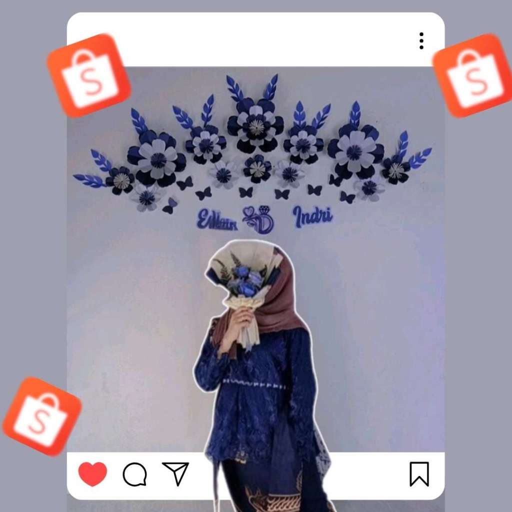 paper flower bunga kertas paket lengkap / dekorasi khitanan tasyakuran 7 bulanan turun tanah selamet