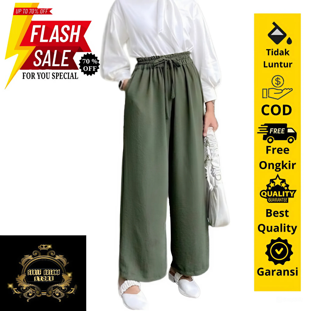 CELANA KULOT CRINGKLE PREMIUM / KULOT CRINGKLE HIGHWAIST / RUBY KULOT CRINGKLE CELANA KULOT CRINKLE 