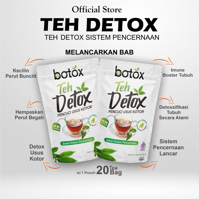 

Botox Teh Detox Membersihkan usus herbal sehat Solusi Sistem Pencernaan sembelit mengurangi kadar gula didalam tubuh