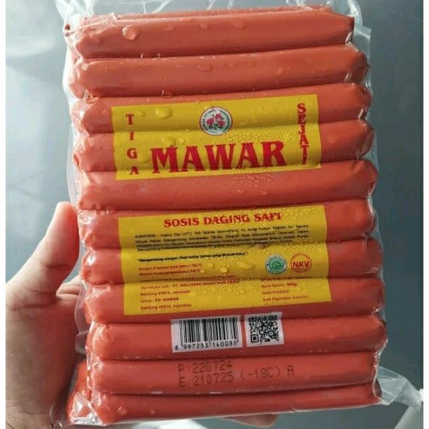 

sosis sapi mawar 800gr isi 35/mawar sosis sapi