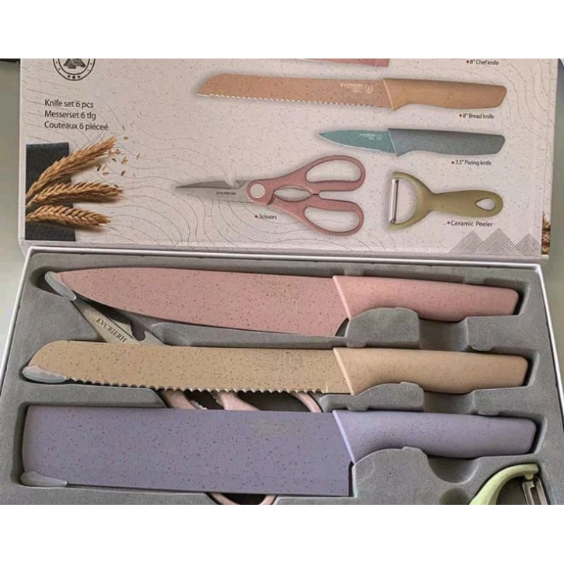 PISAU SET JERAMI / PISAU DAPUR SET KERAMIK