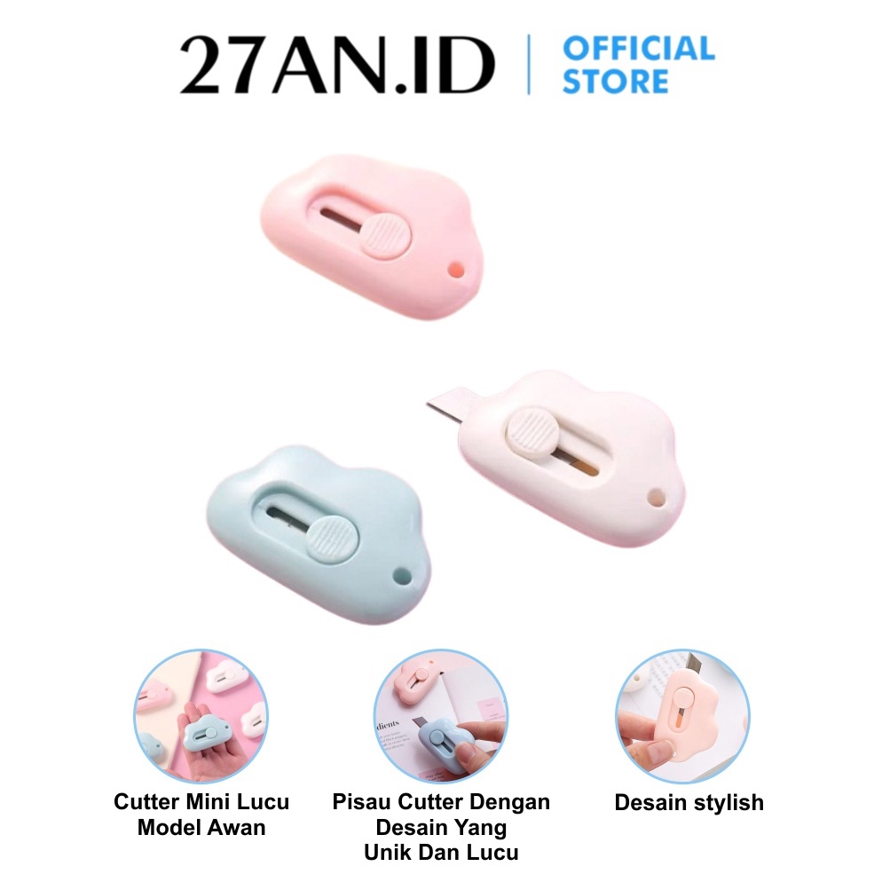 

Real produk Pisau Cutter Mini Model Awan H442 Alat Bantu Potong Kertas