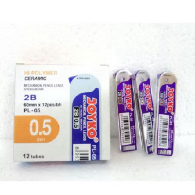 

ISI PENSIL MEKANIK JOYKO 2B 0,5mm refill pensil cetekan