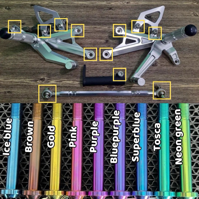 baut Titanium untuk underbone Aitech Ninja R SS RR (baut saja)