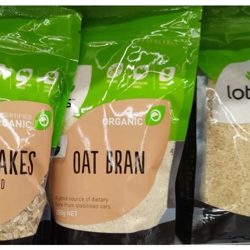 

Kadac Lotus Oat Bran Organic 250g Oatbran Australia Rye Flakes Rolled Organik 250 gram