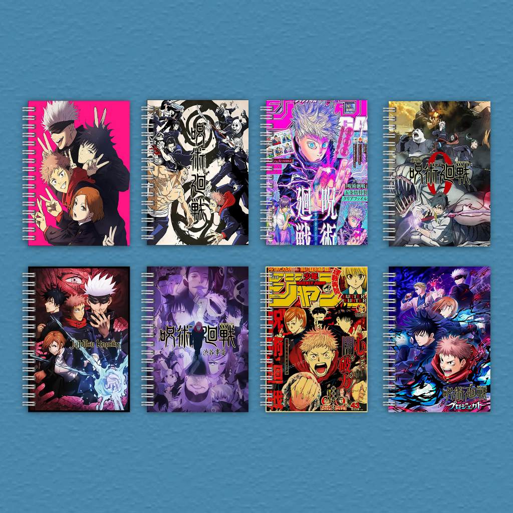 

(BELI 6 DAPAT GRATIS 1) Notebook Buku Diary Buku Catatan Ring Spiral A6 60 Lembar Tema Jujutsu Kaisen