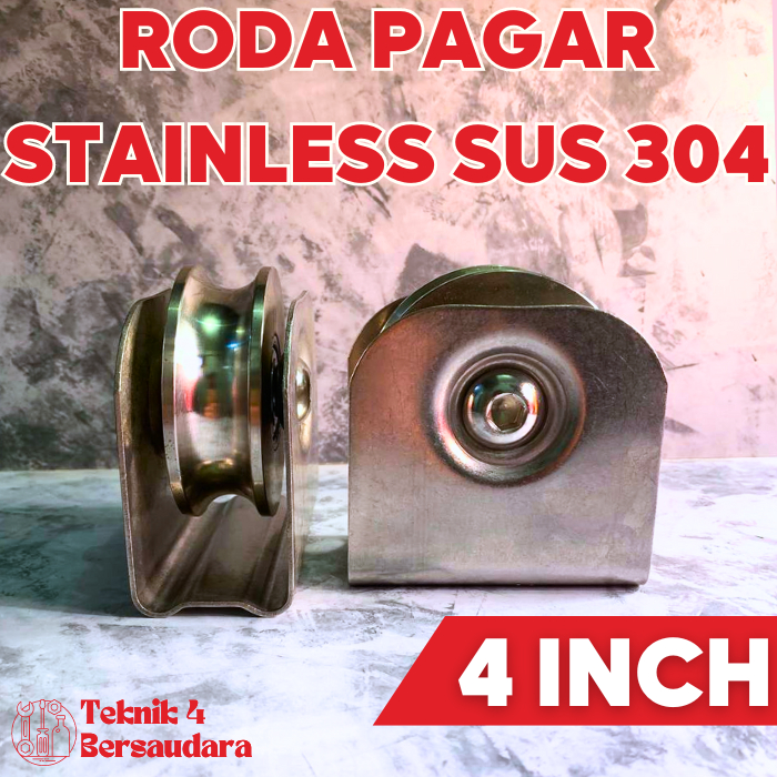 Roda Pagar Stainless 4 Inch Untuk Pagar Pintu SUS 304