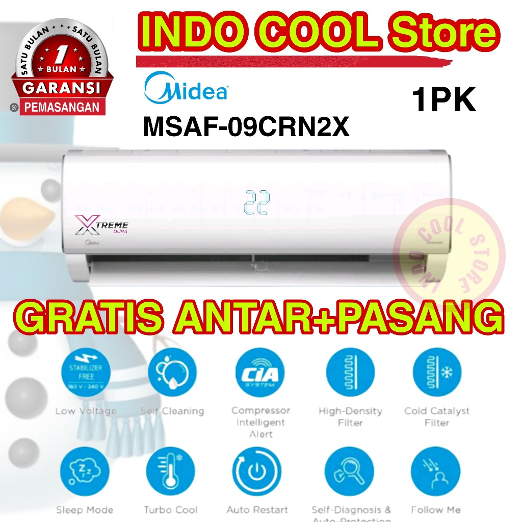 Ac Split Midea 1 PK MSAF-09CRN2X
