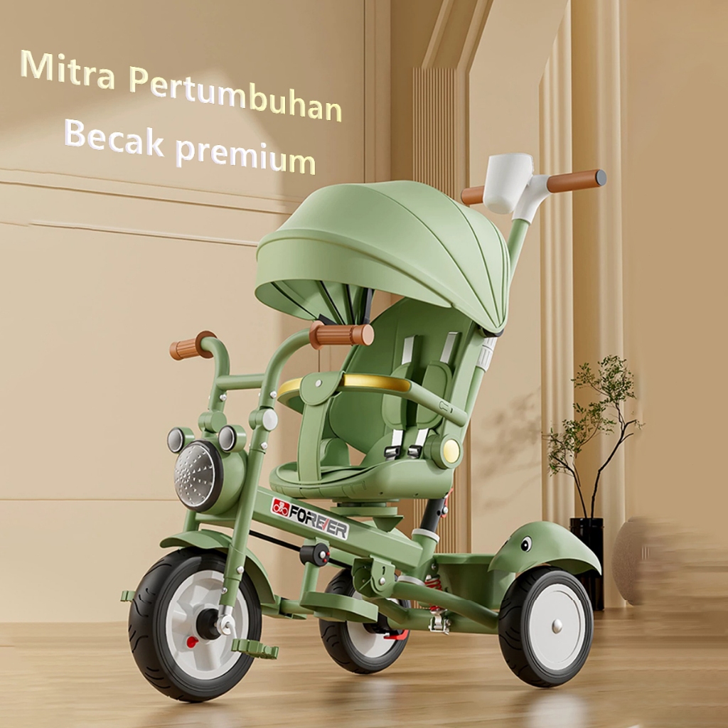 TIIBABY Sepeda roda tiga anak 1 tahun sepeda roda 3 bayi  tricycle  anak sepeda anak roda 3