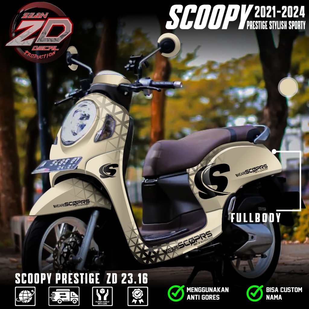 (PROMO COD) TERBARU Decal Sticker Motor Scoopy New 2021 2022 2023 2024 Full Body - Sticker Skotlet V