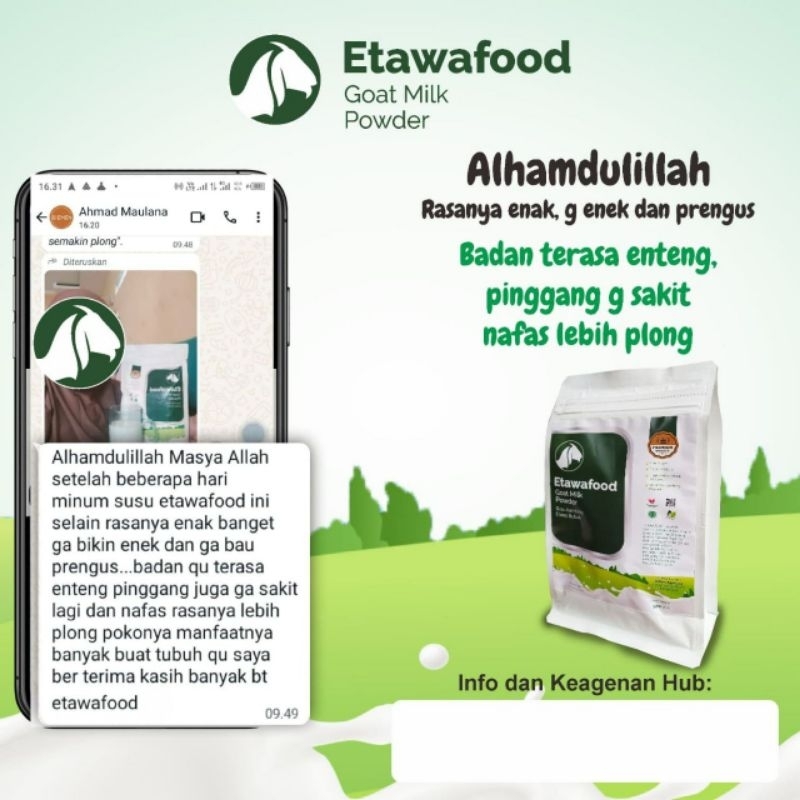 

Susu Kambing Etawa Etawafood ORIGINAL Mengobati Masalah Pernafasan