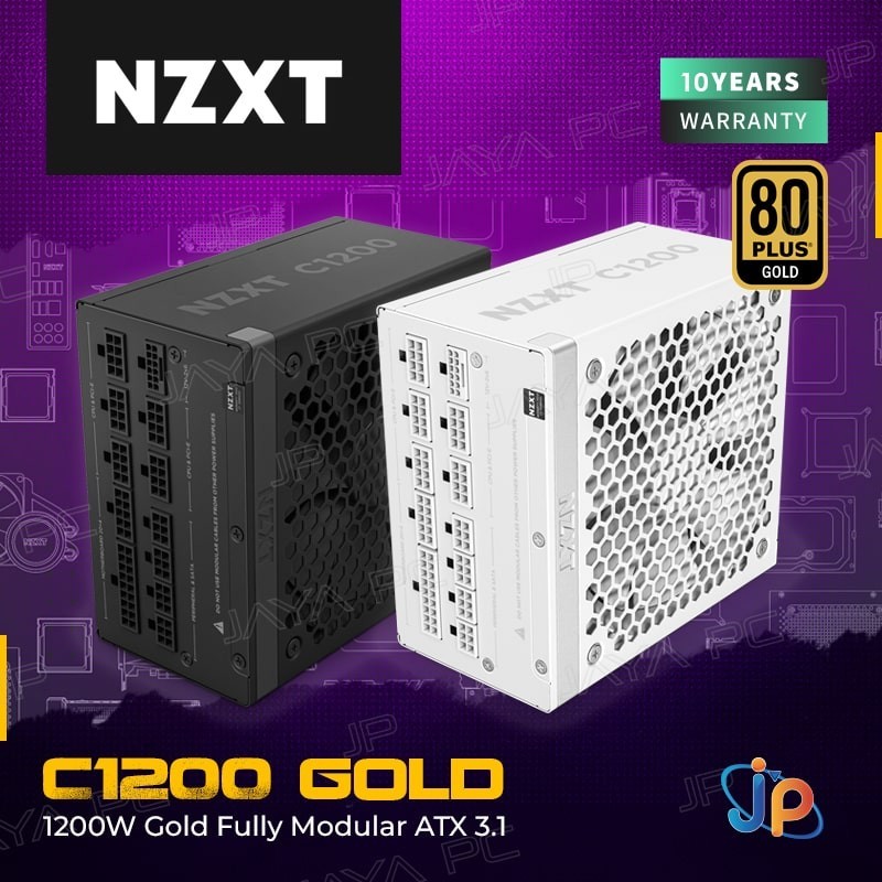 NZXT C1200 ATX 3.1 1200W PSU - Power Supply 1200 Watt 80+ Gold Full Modular