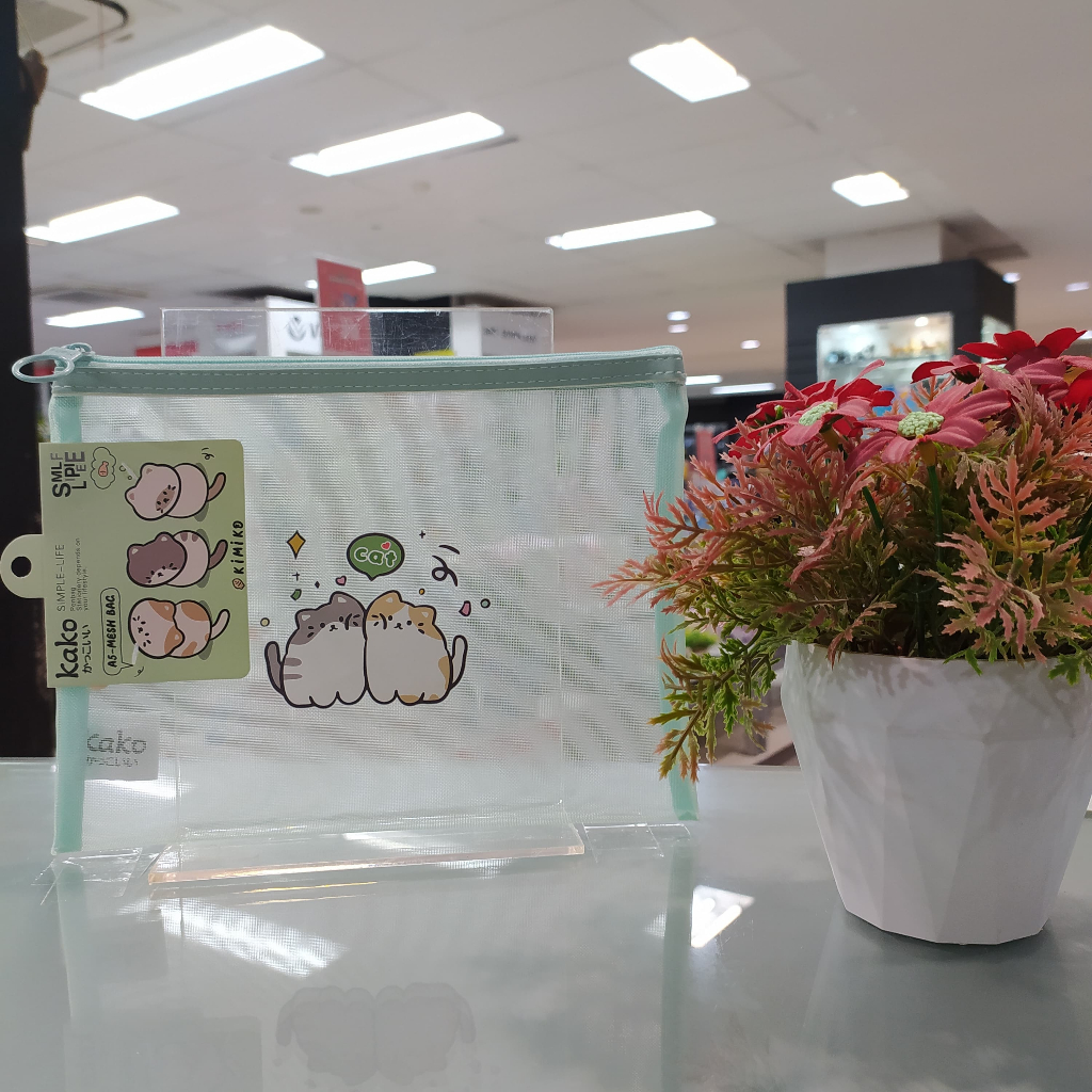 

GRAMEDIA KEDIRI - KAKO KIMIKO CAT ZIPPER POCKET MESH A5 GREEN