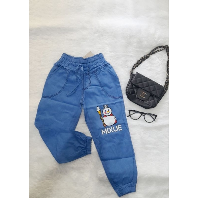 CELANA JEANS JOGER ANAK USIA 3-9 TAHUN / CELANA JOGER JEANS ANAK PEREMPUAN / JOGER JEANS ANAK / JOGE