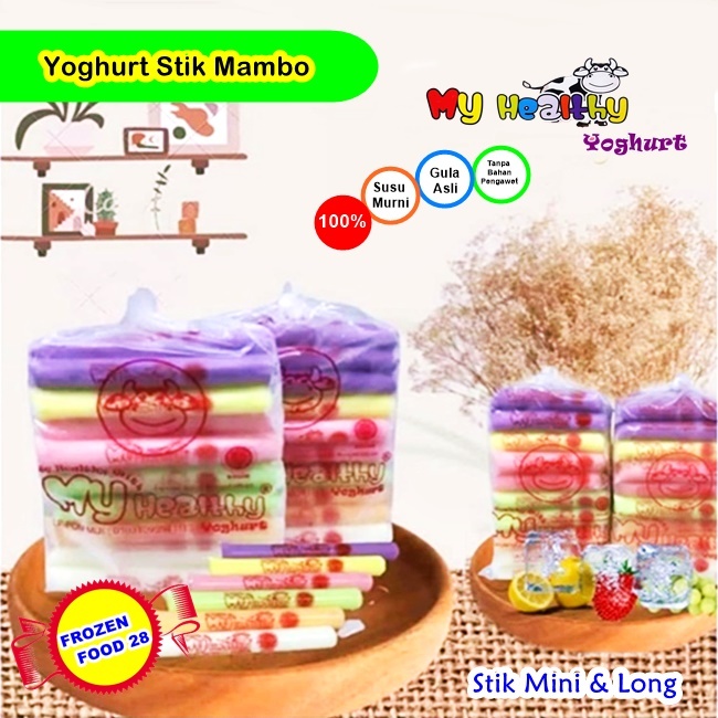 

Es Yoghurt Stick, My Healthy Yoghurt Mini & Long Isi 20 dan 30, Es Yogurt Lilin Mambo