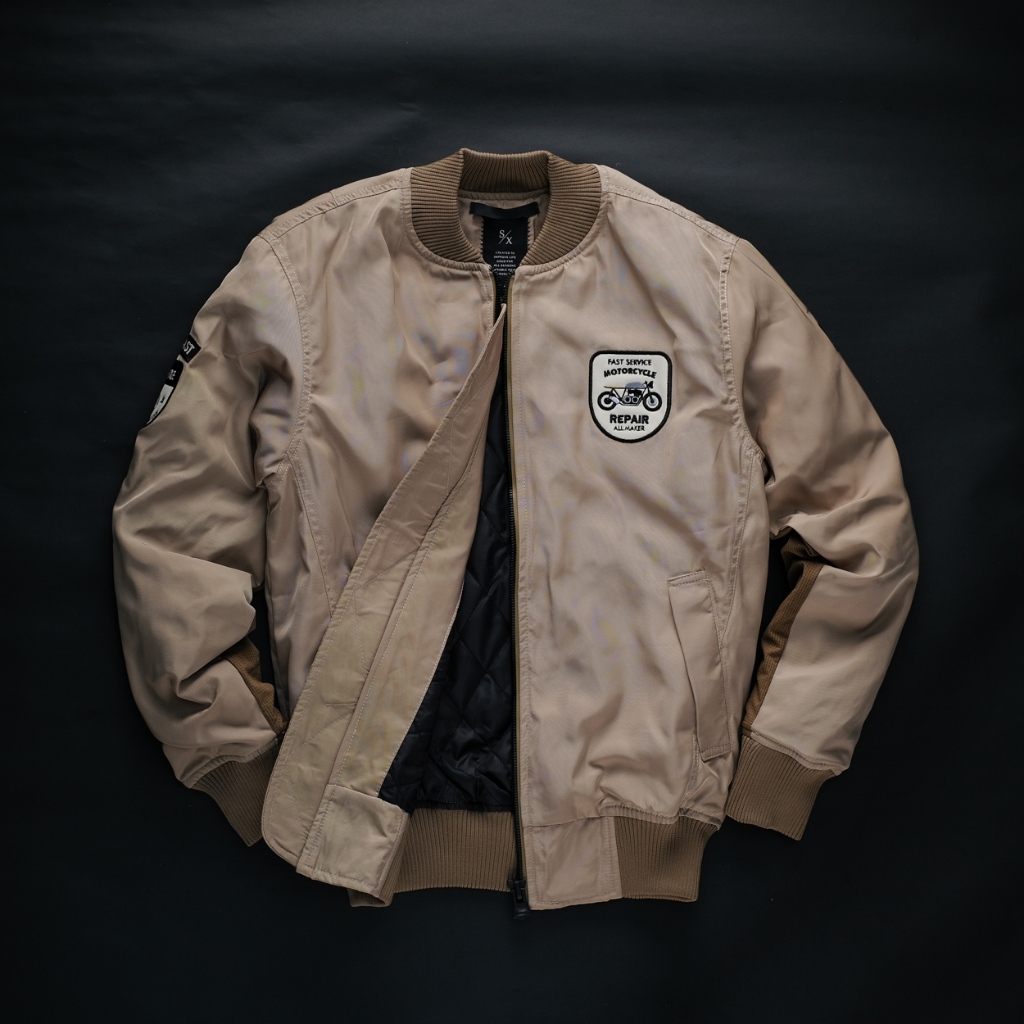 Motoride Bomber Jacket Cream