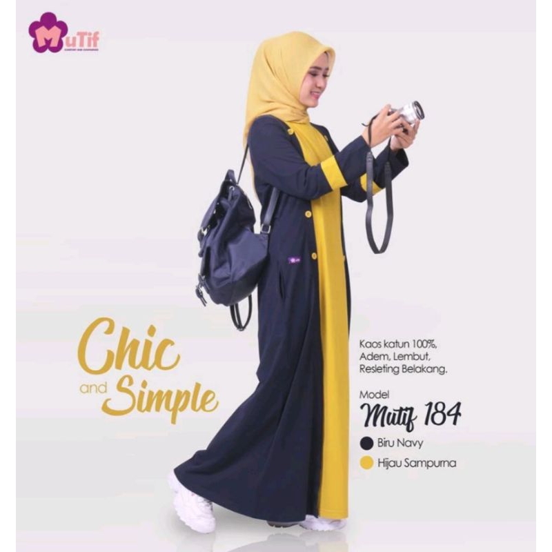 Gamis kaos mutif bh-184 ✓ gamis wanita muslim