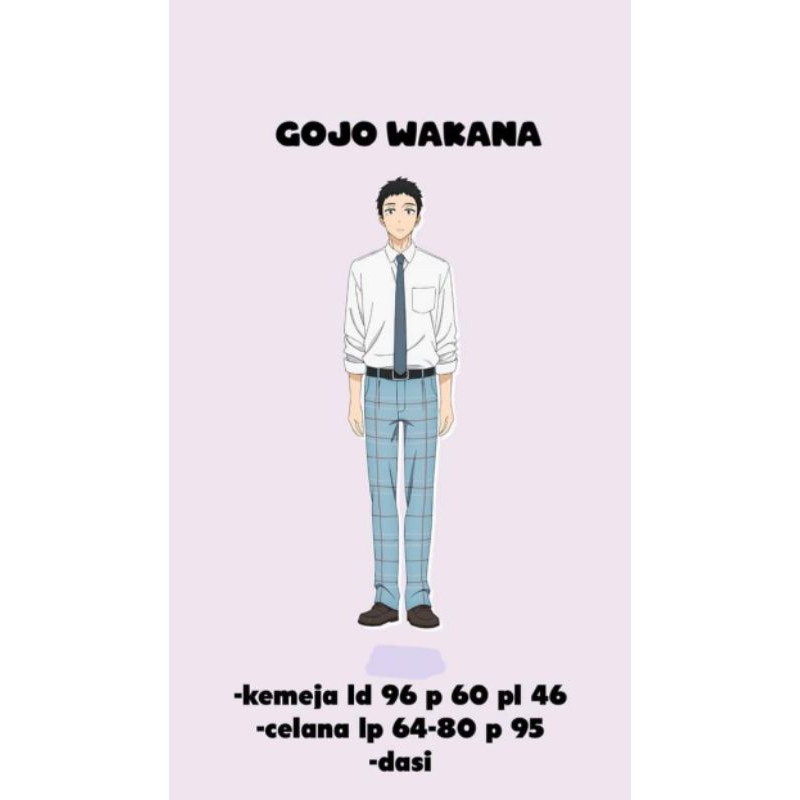 Costume Cosplay Gojo Wakana my dress up darling costume Cosplay