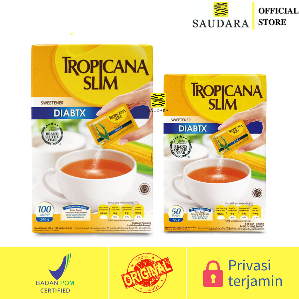 

Tropicana Slim Diabtx 200 Gr (100's), 100 Gr (50's)