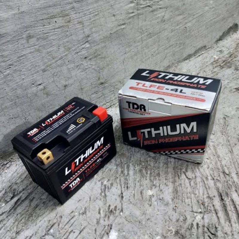 TDR AKI LITHIUM TLFE 4L - 12V AKI TDR LITHIUM MIO - BEAT - SCOOPY - FINO - FIZR - SATRIA F