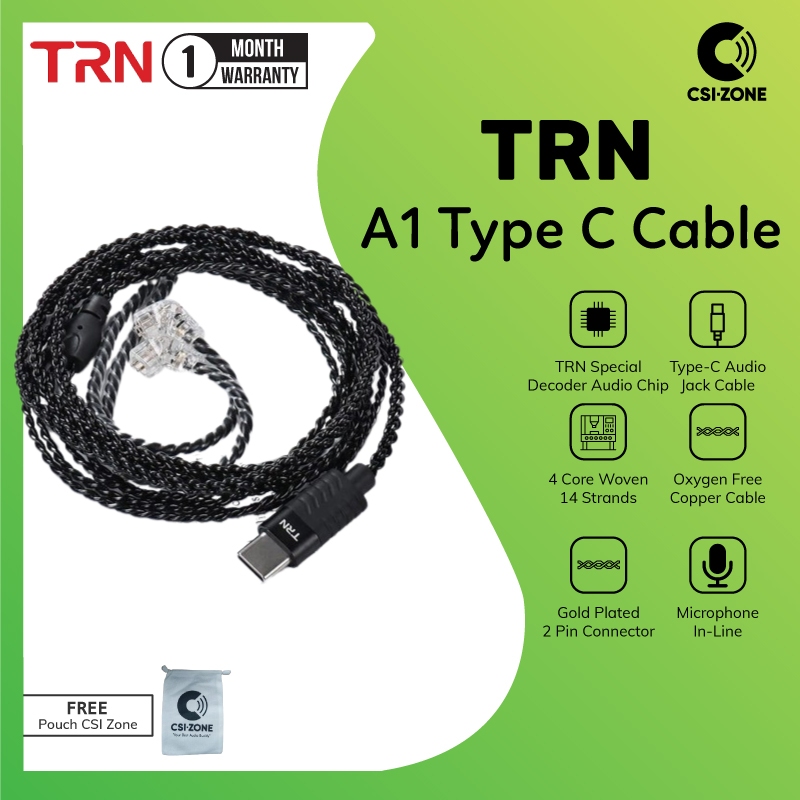 TRN A1 / A1 TC / A1-TC OFC Upgrade Cable With Type C and Microphone